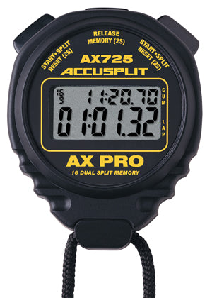AX725BKC - AX PRO 16 Memory Dual Split Series Stopwatch with Certification