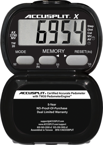 ACCUSPLIT AX2790MV - 3-YEAR CONTINUOUS TRACKER with 1000 Daily Memories