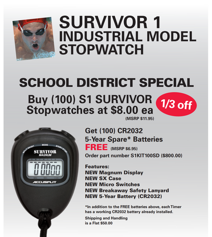 SURVIVOR 1 Industrial Model Stopwatch Package